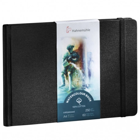 Hahnemühle akvarelliraamat A4 horisontaalne 100% puuvill 60 lk 250g