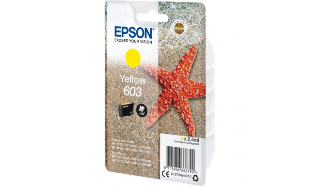 Epson tindikassett kollane 603 T 03U4