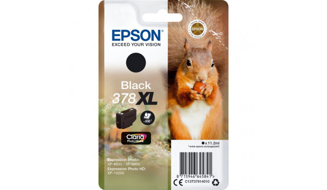 Epson tindikassett must Claria Photo HD 378 XL T3791