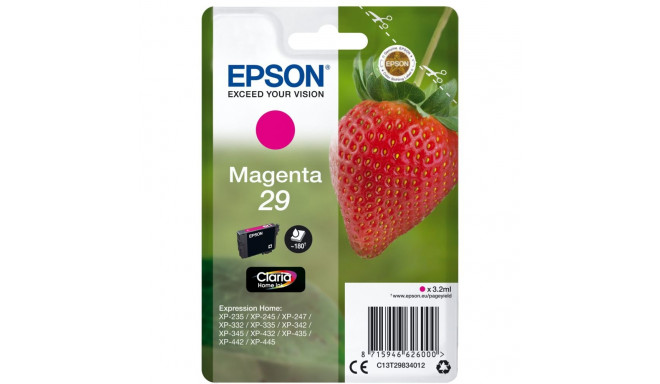 Epson tindikassett magenta Claria Home 29 T 2983