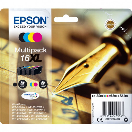 Epson DURABrite Ultra XL multipakk must/cyaan/magenta/kollane T 163 T 1636