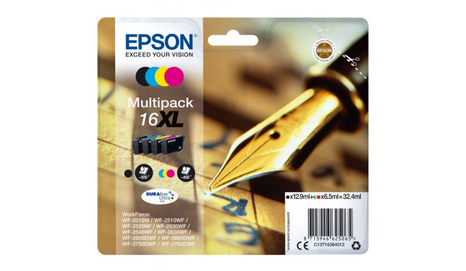Epson DURABrite Ultra XL multipakk must/cyaan/magenta/kollane T 163 T 1636