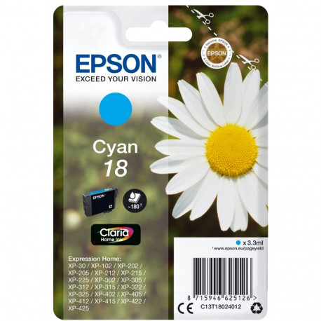 Epson tindikassett tsüaan Claria Home T 180 T 1802