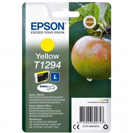 Epson tindikassett kollane DURABrite T 129 T 1294
