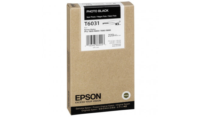 Epsoni tindikassett foto must T603 220 ml T6031