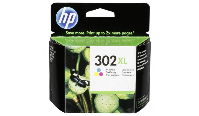 HP F6U67AE Tri-color Original Ink Cartridge No. 302 XL