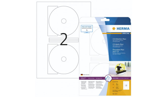 Herma CD-sildid 116 25 lehte DIN A4 50 tk 5115