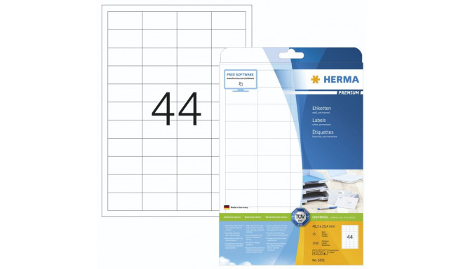 Herma Labels 48,3x25,4 25 Sh. DIN A4 1100 pcs   5051
