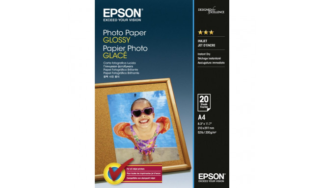 Epson fotopaber läikiv A4 20 lehte 200 g