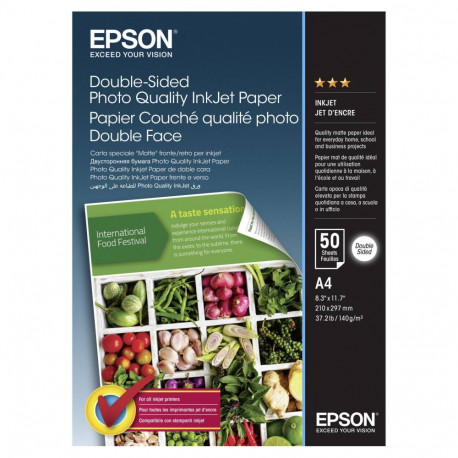 Epson kahepoolne fotokvaliteediga tindiprinteri paber A4, 50 lehte 140 g