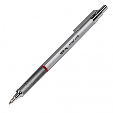 rotring Rapid Pro Ballpoint Pen Chrome with Refill M-Blue