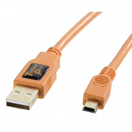 Tether Tools USB-kaabel TetherPro USB 2.0 A/MiniB 5 Pin 4.6m, oranž