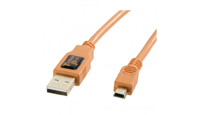 Tether Tools USB-kaabel TetherPro USB 2.0 A/MiniB 5 Pin 4.6m, oranž