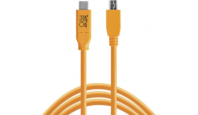 Tether Tools USB-C – 2.0 Mini B 5-Pin 4,60m oranž