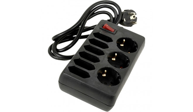 REV Socket line 9-kohaline 1,4 m lülitiga must