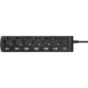 Brennenstuhl Socket Line 6 pesa 2 m koos lülitiga
