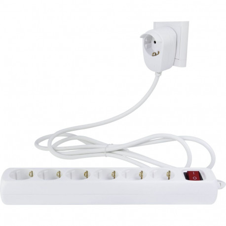 REV Multiple Socket Outlet 6+1-pesaline 5 m lülitiga valge Powersplit