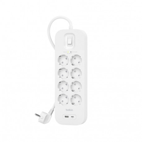 Belkin 8-pesaline ülepingekaitse, USB-A+C, 900J.SRB003VF2M