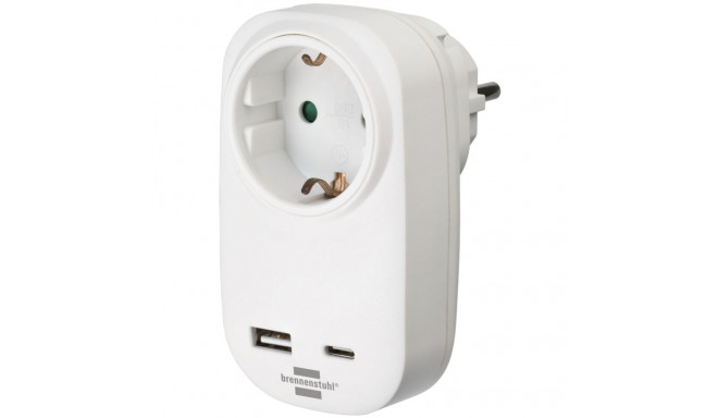 Brennenstuhl pistikadapter USB Power Delivery USB A/Type C-ga