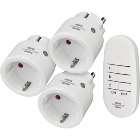 Brennenstuhl Comfort-Line kaugjuhtimisega pistikupesade komplekt Mini 3+1