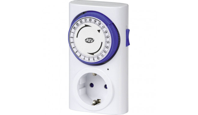 REV timer premium analoog valge