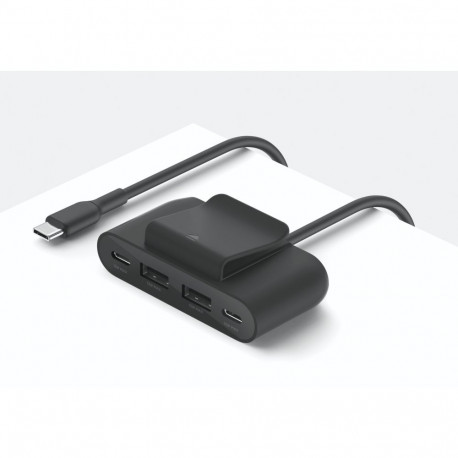 Belkin BOOST Charge 4-pordiline jagaja 2xUSB-C/2xUSB-A must BUZ001bt2MBKB