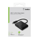 Belkin USB-C to VGA-adapter 60W PD, must AVC001btBK