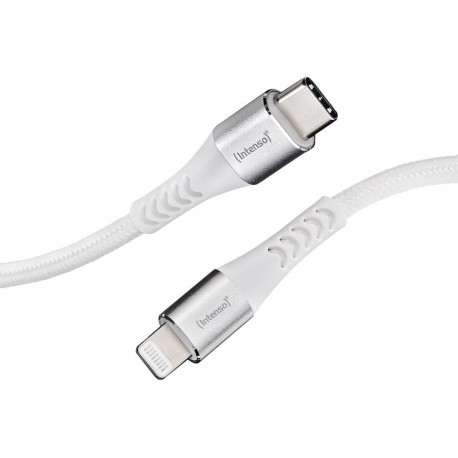 Intenso USB-kaabel C315L nailon 1,5m valge USB-C / Lightning 60W