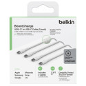 1x2 Belkin punutud PVC kaabel 1m USB-C/USB-C valge CAB004bt1MWH2PK
