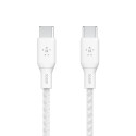 Belkin punutud USB-C/USB-C Kaabel 100W 3m valge CAB014bt3MWH