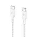Belkin punutud USB-C/USB-C Kaabel 100W 3m valge CAB014bt3MWH