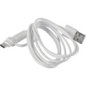 Samsung Andmesidekaabel Micro-USB-ilt USB-A-le koos USB-C Adapteriga valge