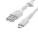 Belkin Flex Lightning/USB-A 3m mfi sertifitseeritud, valge CAA008bt3MWH