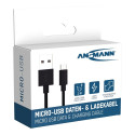 Ansmann Andme- ja Laadimiskaabel USB-st Micro-USB-sse 100 cm
