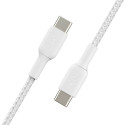Belkin USB-C/USB-C Kaabel 1m kaetud, valge CAB004bt1MWH