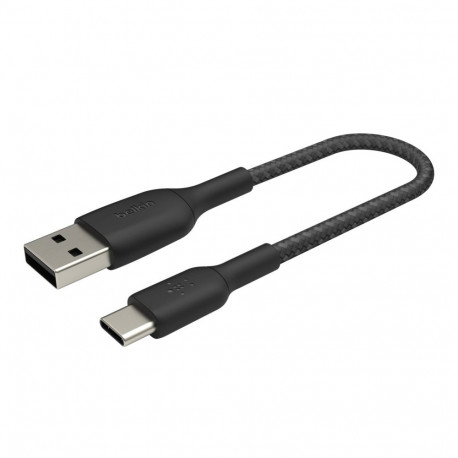 Belkin USB-C/USB-A Cable 15cm braided, black CAB002bt0MBK