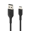 Belkin USB-C/USB-A Kaabel 3m punutud, must CAB002bt3MBK