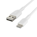 Belkin USB-C/USB-A Kaabel 3m PVC, valge CAB001bt3MWH
