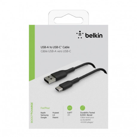 Belkin USB-C/USB-A kaabel 2m PVC, must CAB001bt2MBK