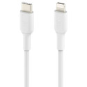 Belkin Lightning/USB-C Kaabel 1m PVC, MFI-sertifitseeritud, valge
