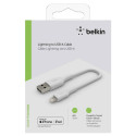Belkin Lightning kaabel 15cm, PVC, valge, mfi sert.