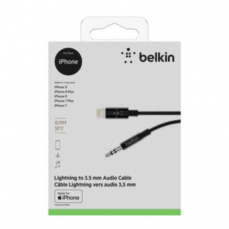 Belkin MIXIT Lightning–3,5 mm AUX kaabel 0,9 m AV10172bt03-BLK
