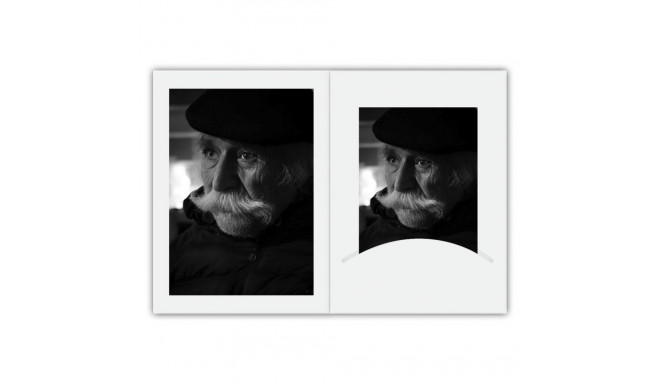 1x100 Daiber portreefotode kaaned passepartout’ga 13x18 valge siid