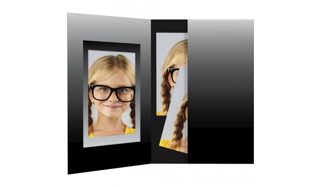 1x100 Daiber Folders Passport Photograph,black/silver 36x50 mm