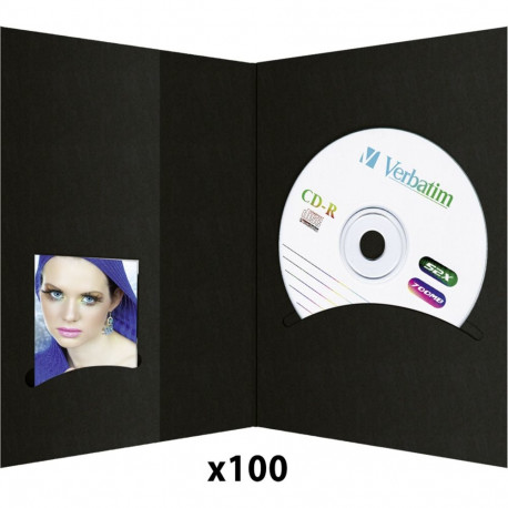 1x100 Daiber kaustad CD arhiiviga, 10x15, must