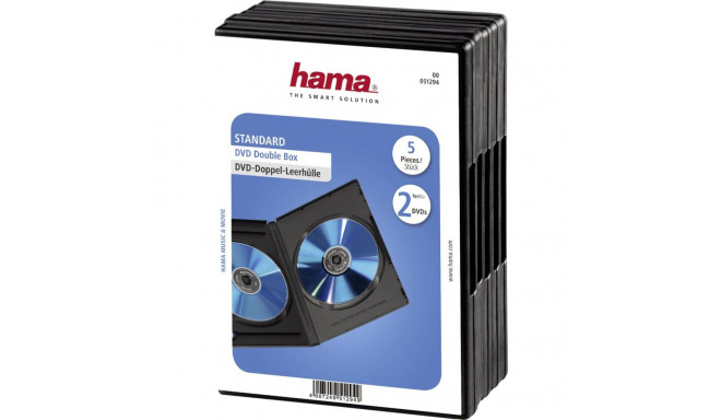 1x5 Hama DVD-Double Jewel Case must 51294