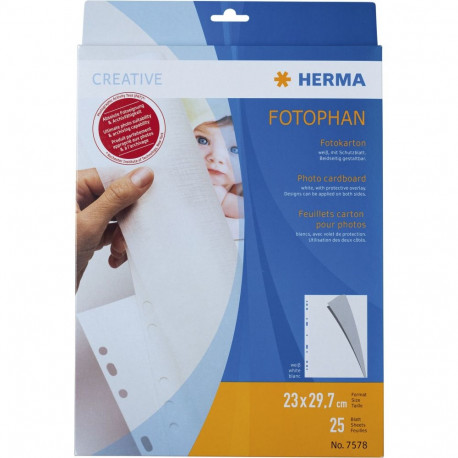 Herma fotokartong 25 lehte valge 7578