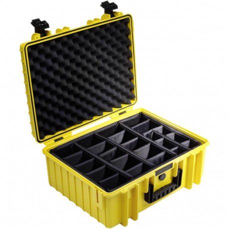 B&W Outdoor Case Type 6000 kollane polsterdatud vaheseina sisetükk
