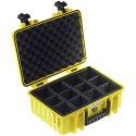 B&W Outdoor Case Type 4000 yellow with padded divider set
