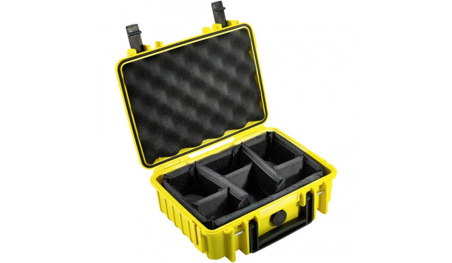 B&W Outdoor Case Type 1000 kollane polsterdatud vaheseina sisetükk